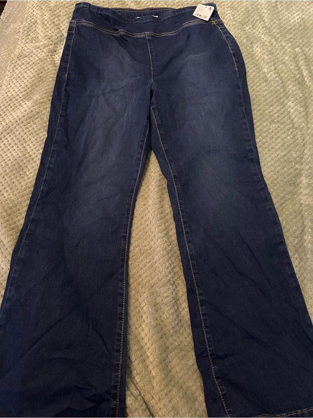 Free People Dark Blue Wide Leg Stretch Jeans